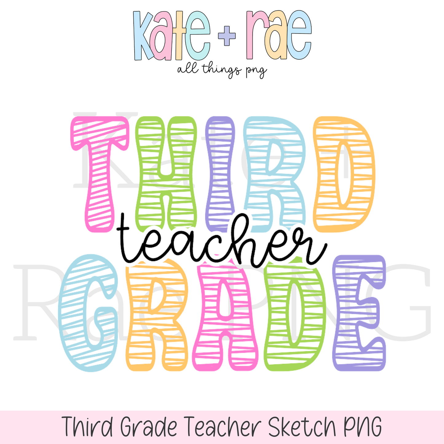 Teacher Sketch Style Grade PNG Bundle