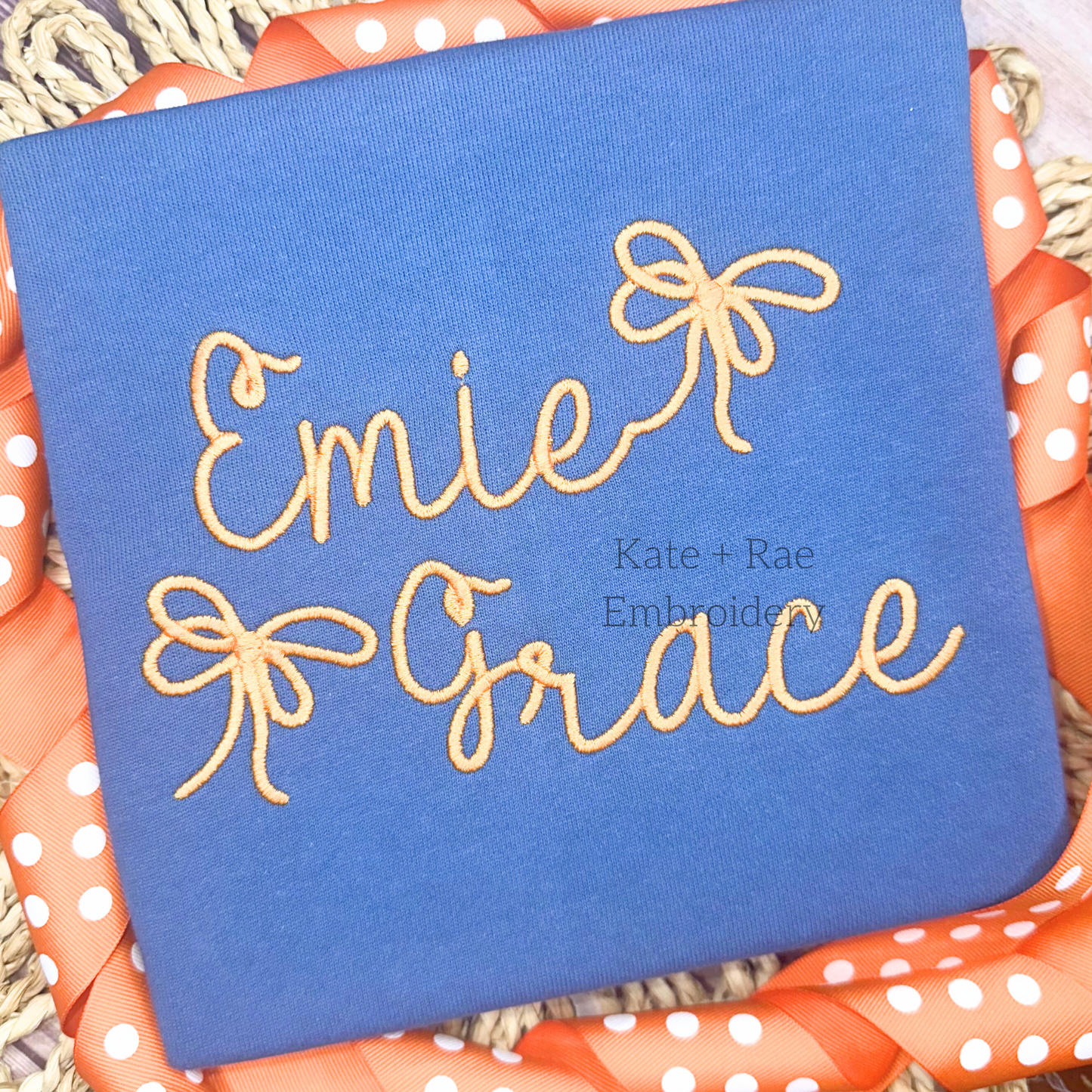 Preppy Satin Stitch Embroidery Font