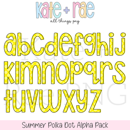 Summer Polka Dot Alpha Pack