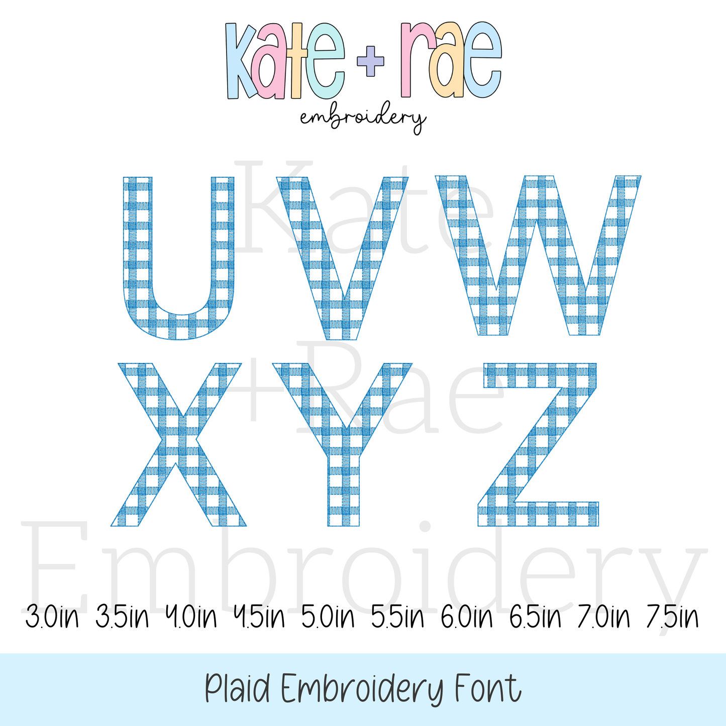 Plaid Embroidery Font