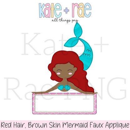 Mermaid Bundle with Name Plate PNG