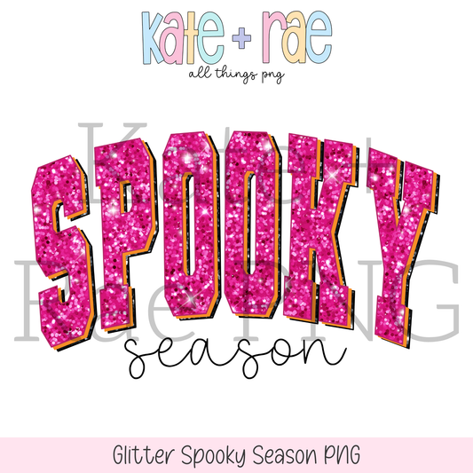 Glitter Spooky Season PNG