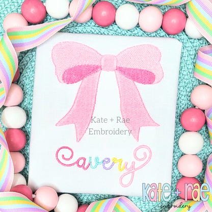 Kinley Bow Mini Fill Embroidery Design
