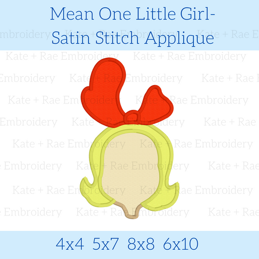 Cindy Lou Who Inspired Satin Stitch Applique