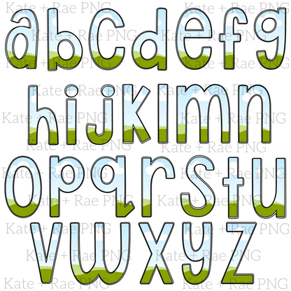 Doodle Letter Alpha Pack Canva Frame Template