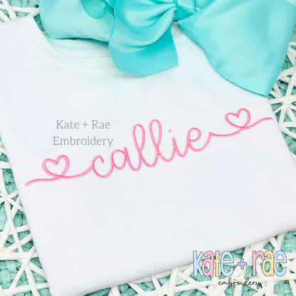 Heart Font Add On Embroidery Design