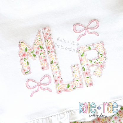 Bow Mini Satin Stitch Embroidery Design