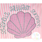 Seashell Sketch Stitch Embroidery Design