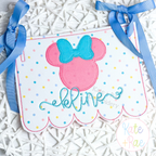 Scallop Bottom Bean Stitch Applique Banner In The Hoop Embroidery Design