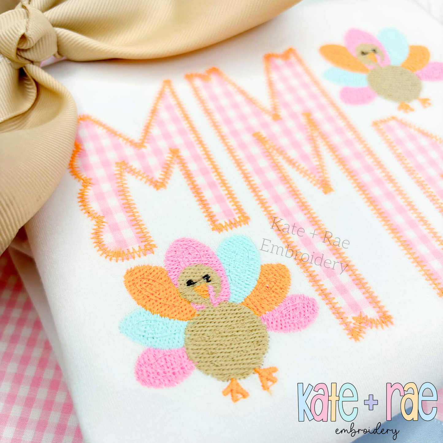 Thanksgiving Turkey Mini Fill Stitch Machine Embroidery Design