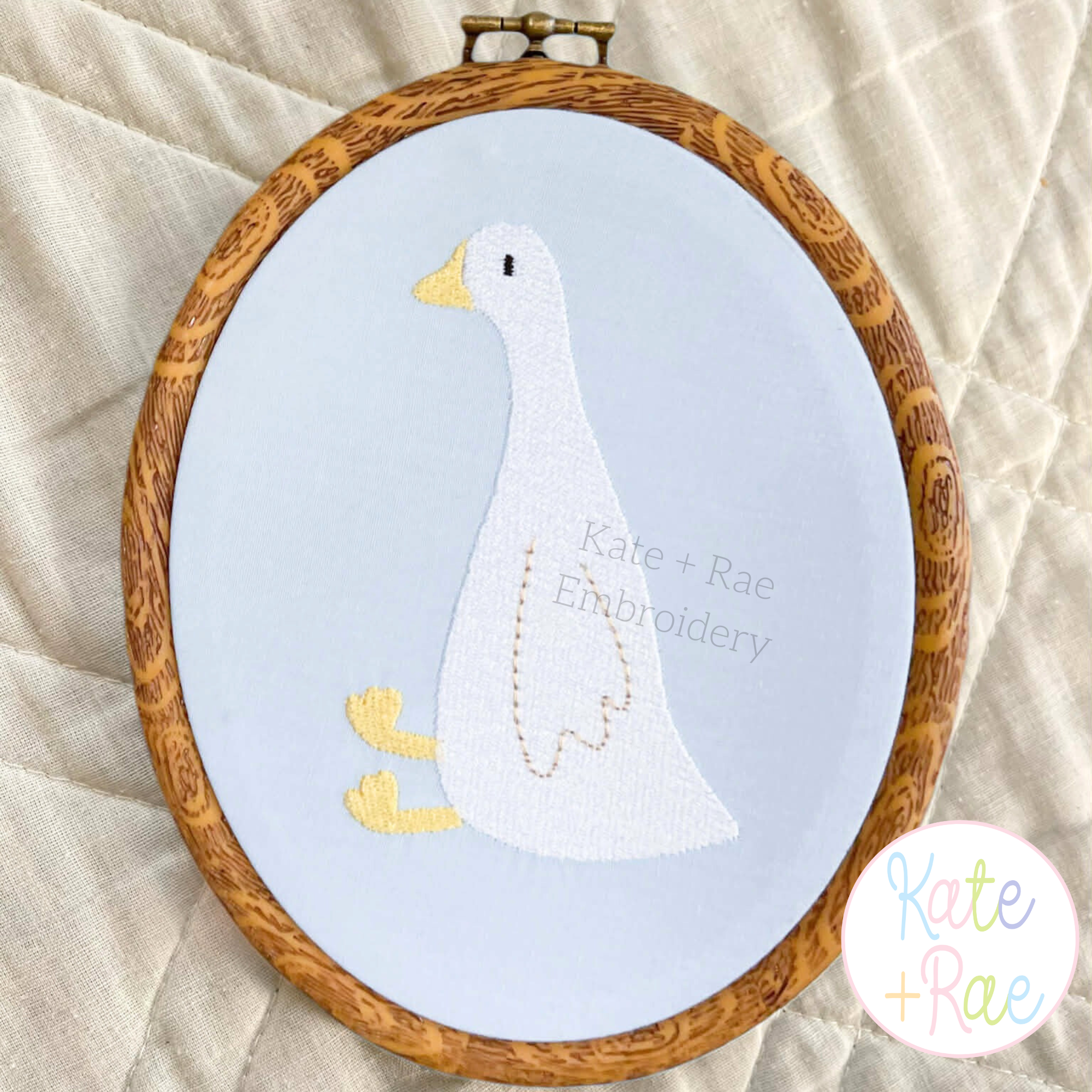 Goose Mini Fill Embroidery Design – Kate + Rae Designs