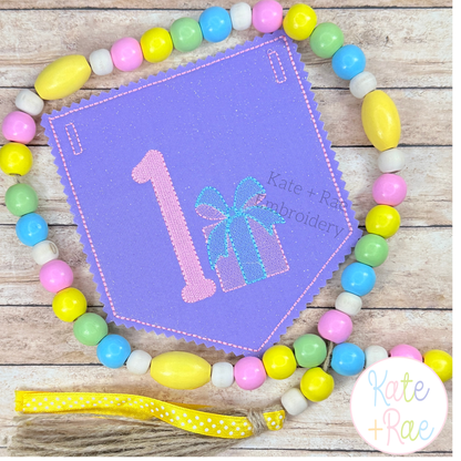 Present/ Gift with Big Bow Mini Fill Embroidery Design