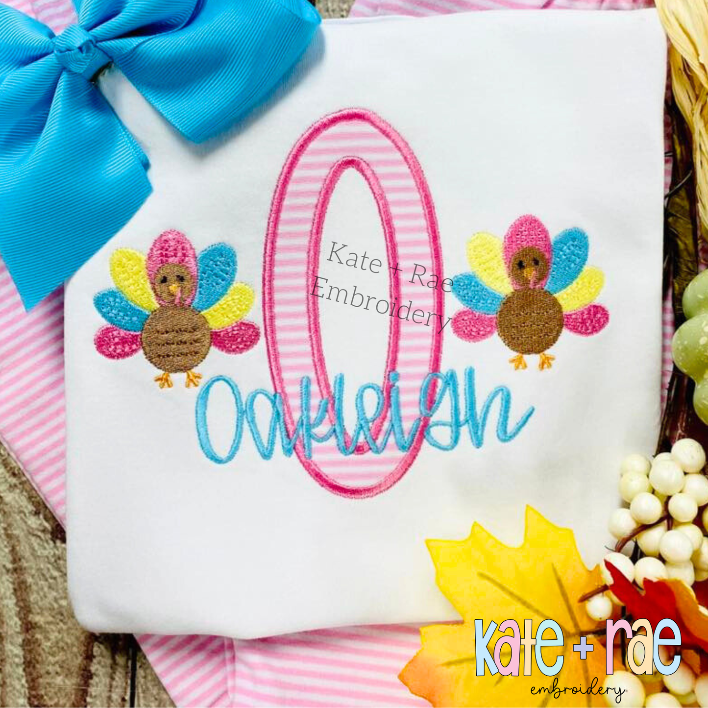 Thanksgiving Turkey Mini Fill Stitch Machine Embroidery Design