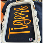 Tigers Handwritten Puff Satin Stitch Embroidery Design