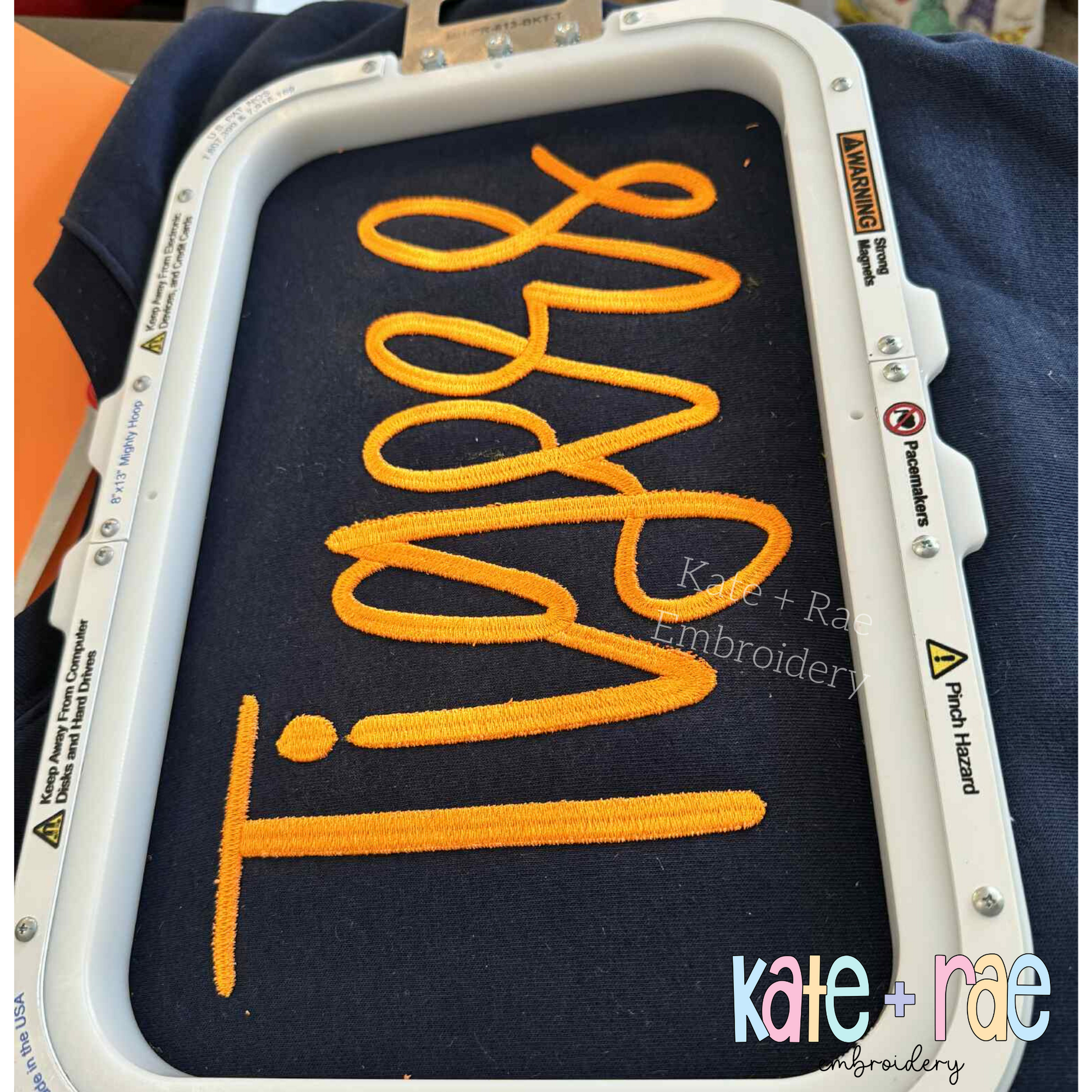 Tigers Handwritten Puff Satin Stitch Embroidery Design