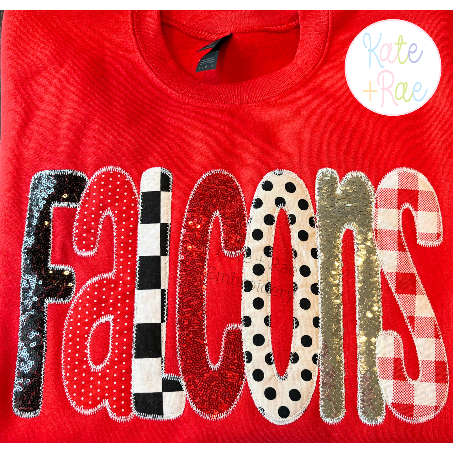 House Party Zigzag Applique Machine Embroidery Font