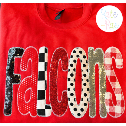 House Party Zigzag Applique Machine Embroidery Font