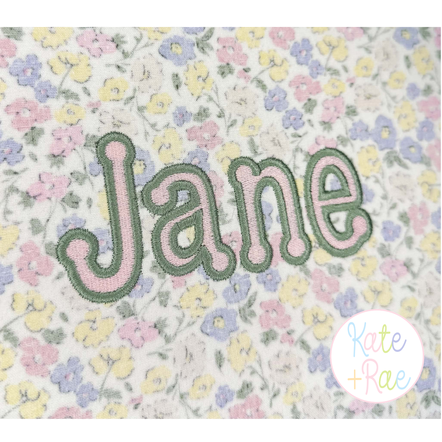 Dottie Fill Stitch with Satin Stitch Outline Embroidery Font