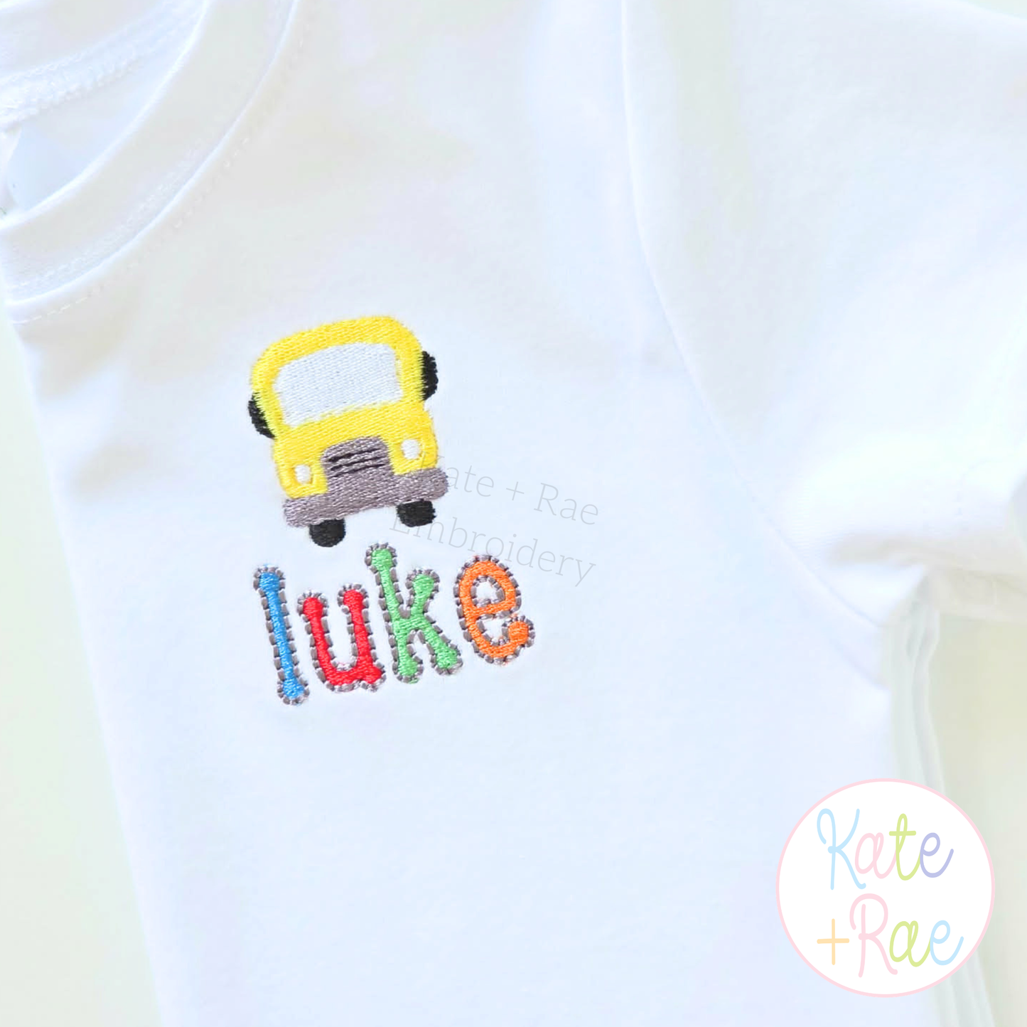 Back to School Bus Mini Fill Embroidery Design
