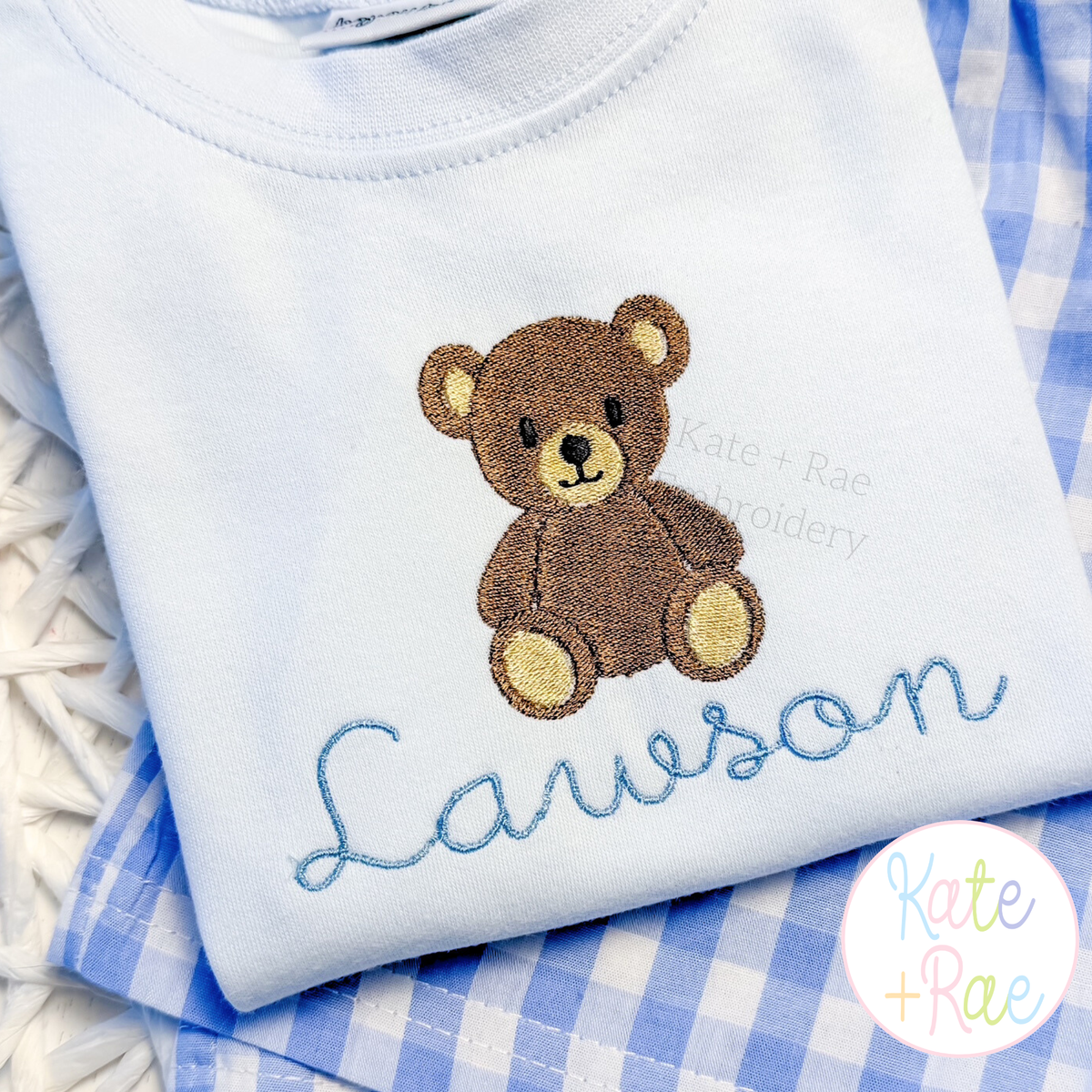 Teddy Bear Mini Fill Stitch Embroidery Design