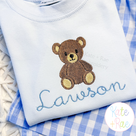 Teddy Bear Mini Fill Stitch Embroidery Design
