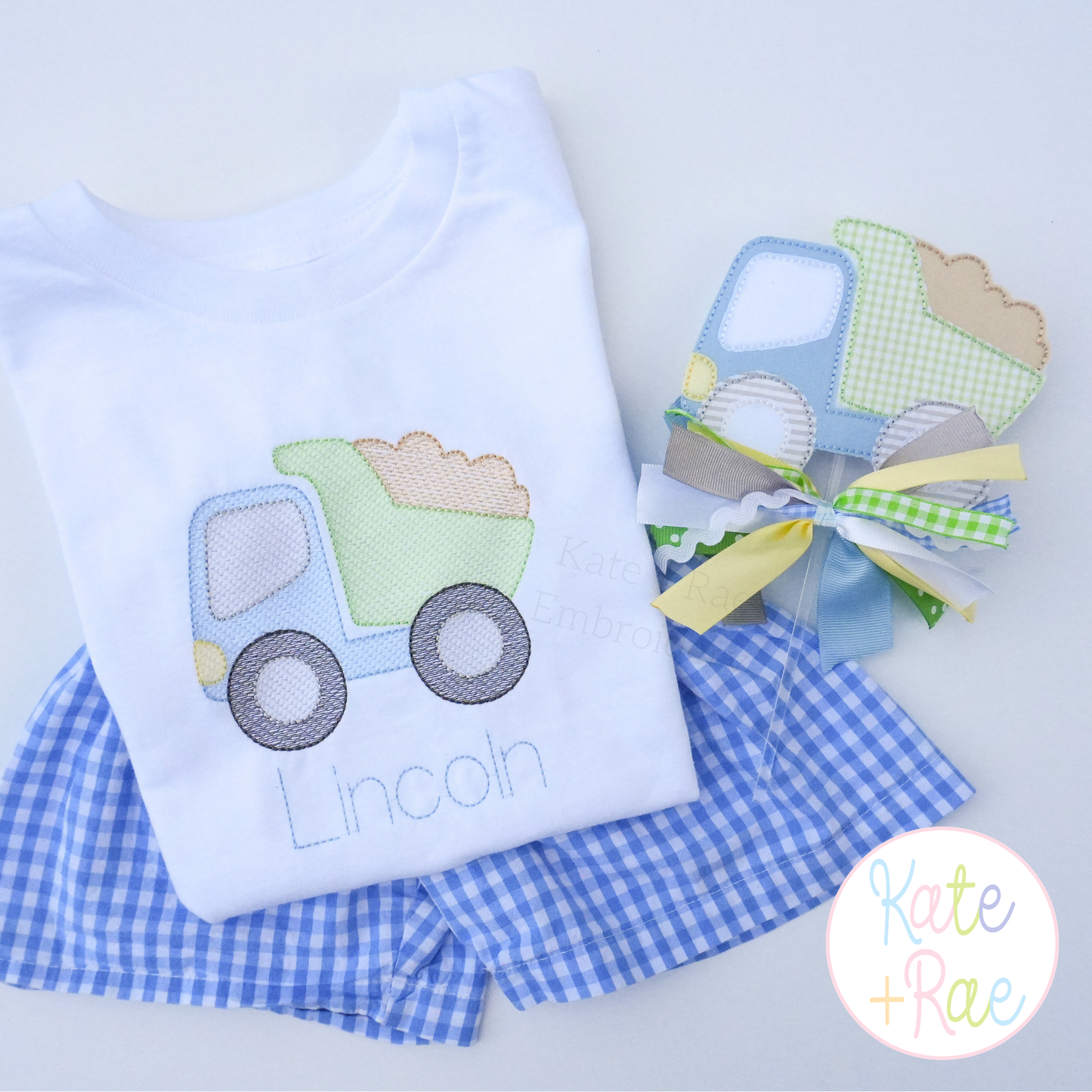 Dump Truck Sketch Stitch Embroidery Design