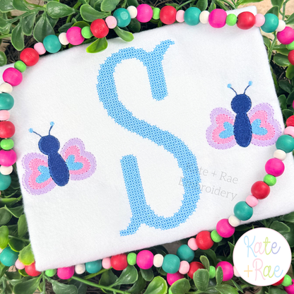Fishtail Cross Stitch Machine Embroidery Font
