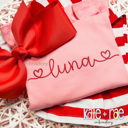 Heart Font Add On Embroidery Design