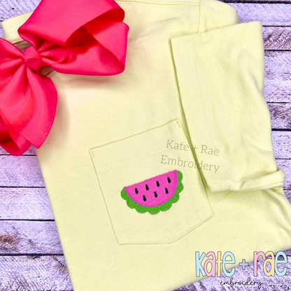 Watermelon Mini Fill Stitch Embroidery Design