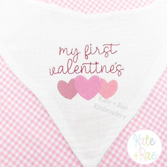 Heart Trio Mini Fill Embroidery Design