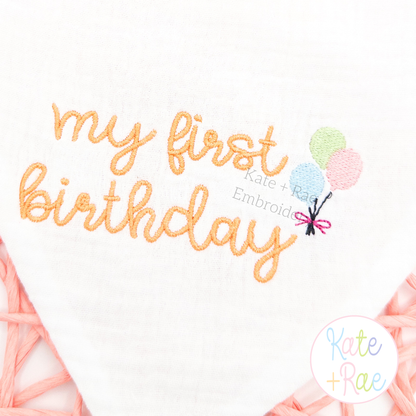 Birthday Balloons Mini Fill Embroidery Design