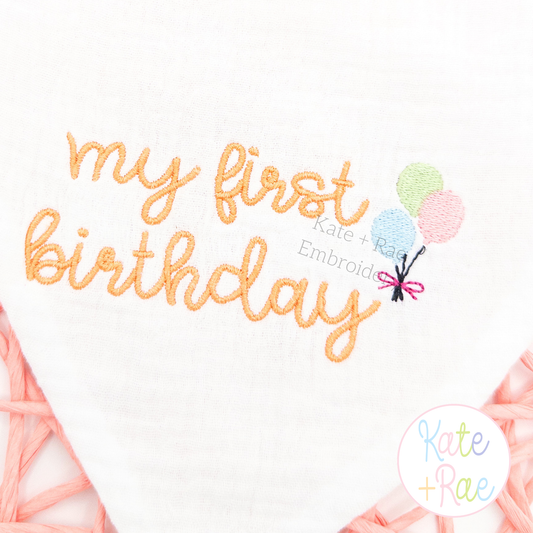 Birthday Balloons Mini Fill Embroidery Design