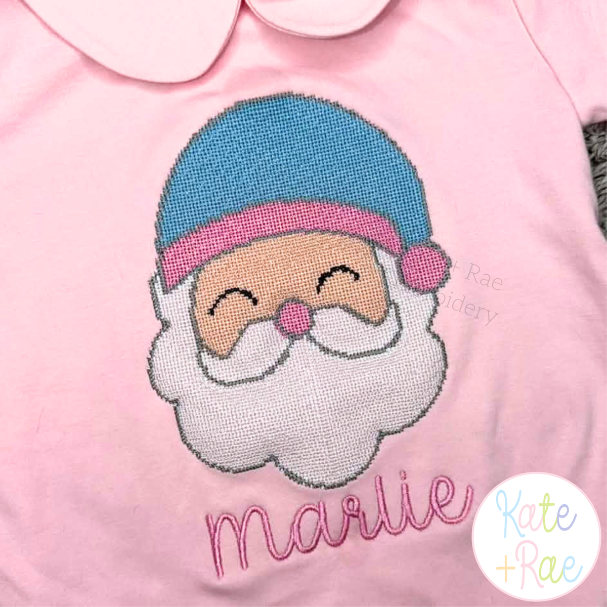 Santa Claus Cross Stitch Embroidery Design
