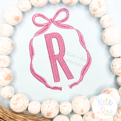 Beau Fill Stitch with Bean Stitch Border Embroidery Font