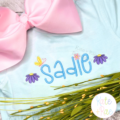 Tiny Spring Flowers and Butter Satin Stitch Mini Embroidery Design