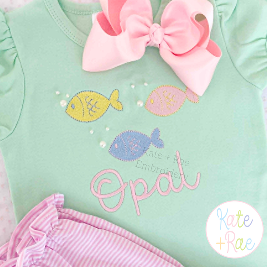 Little Fish Mini Fill Embroidery Design