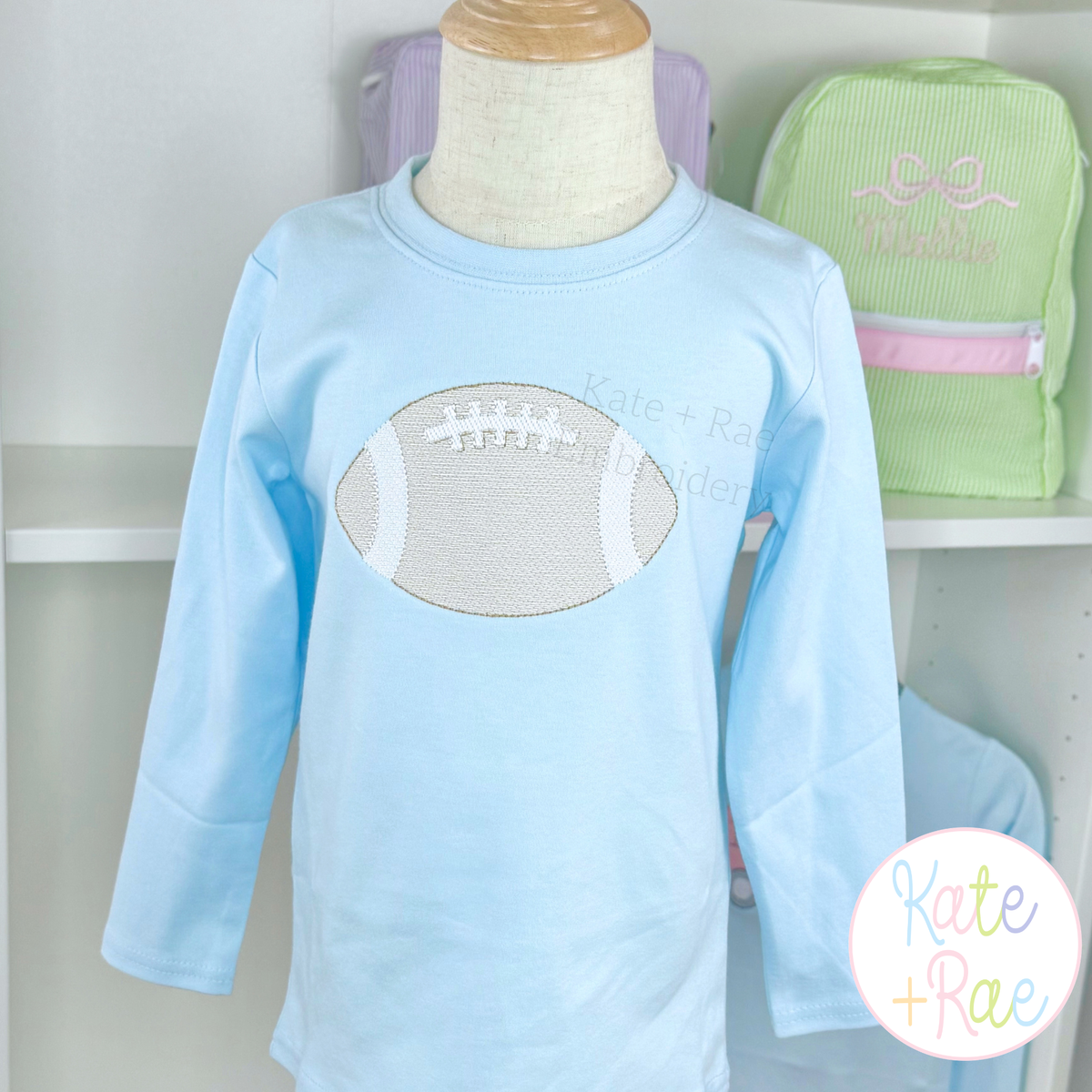 Football Sketch Stitch Embroidery Design