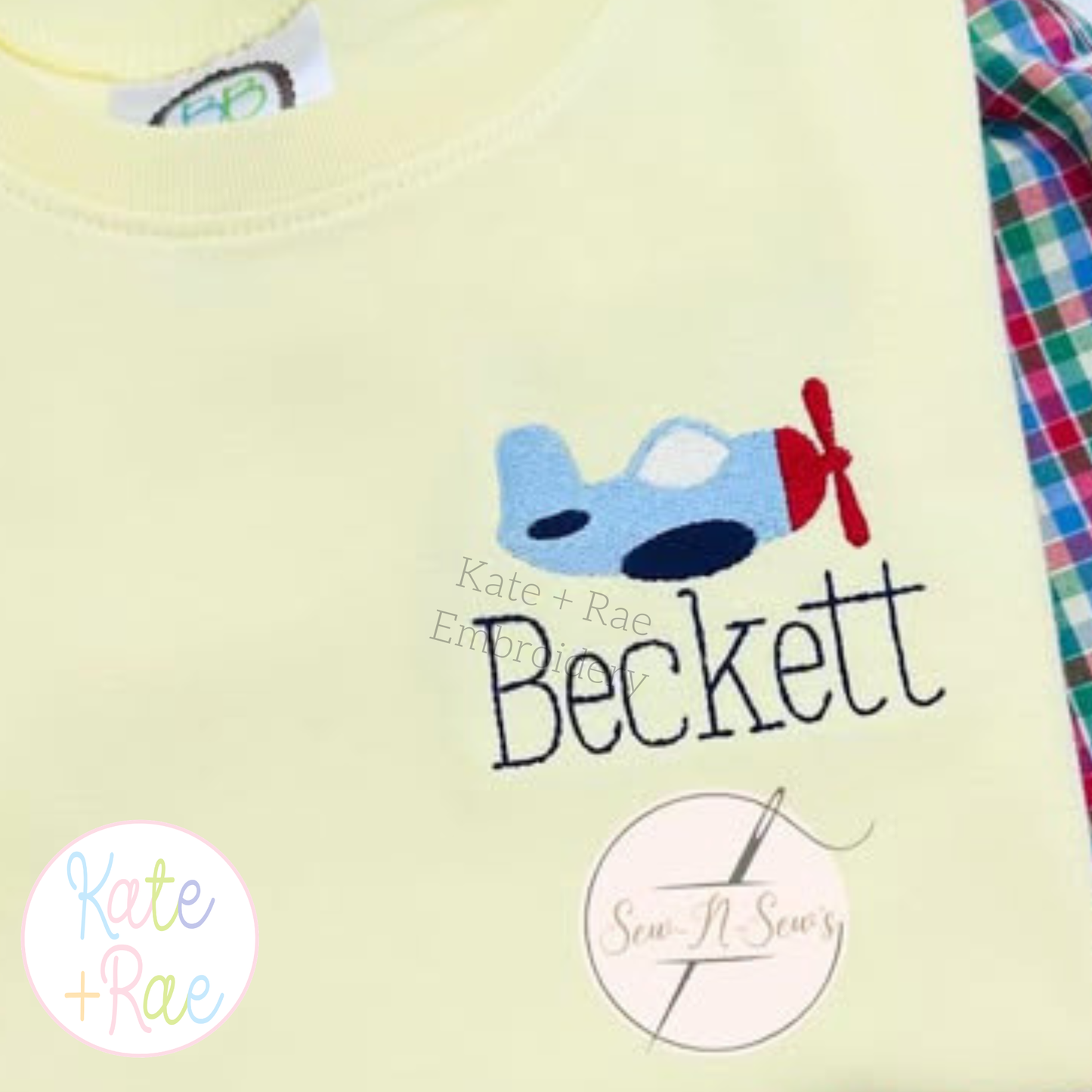 Airplane Mini Fill Stitch Embroidery Design