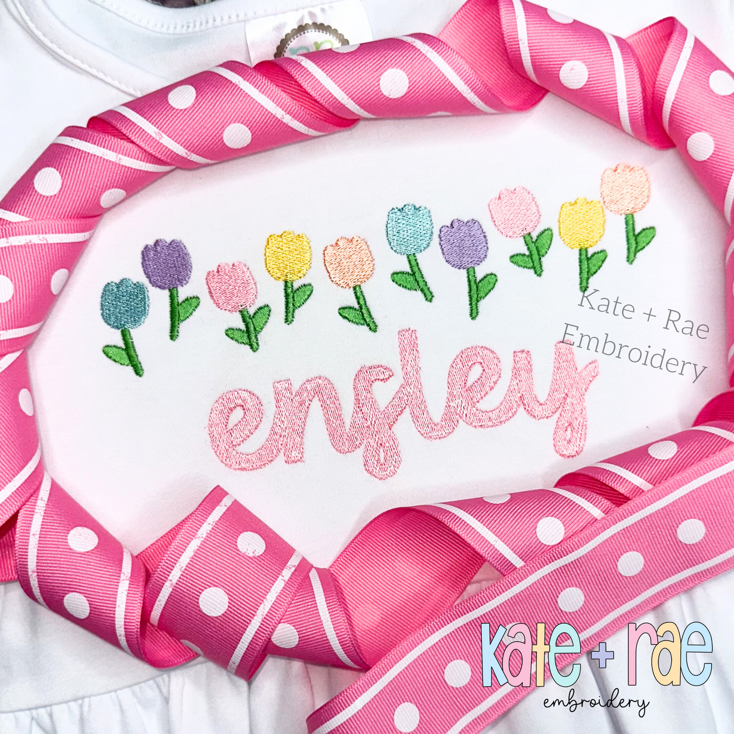 Tulip Party Fill Stitch Embroidery Design