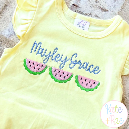 Watermelon Mini Fill Stitch Embroidery Design
