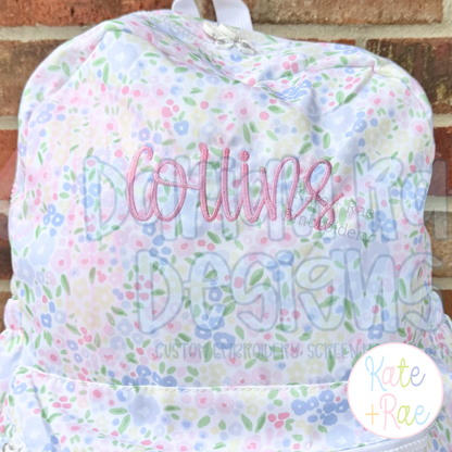 Daisy Handwritten Satin Stitch Embroidery Font