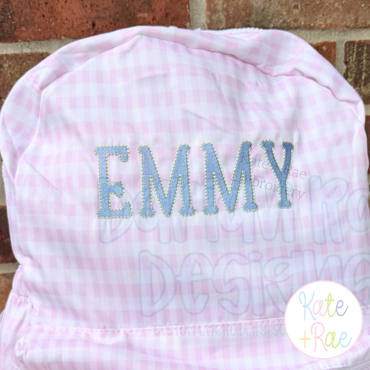 Jellybean Fill Stitch with Bean Border Machine Embroidery Font
