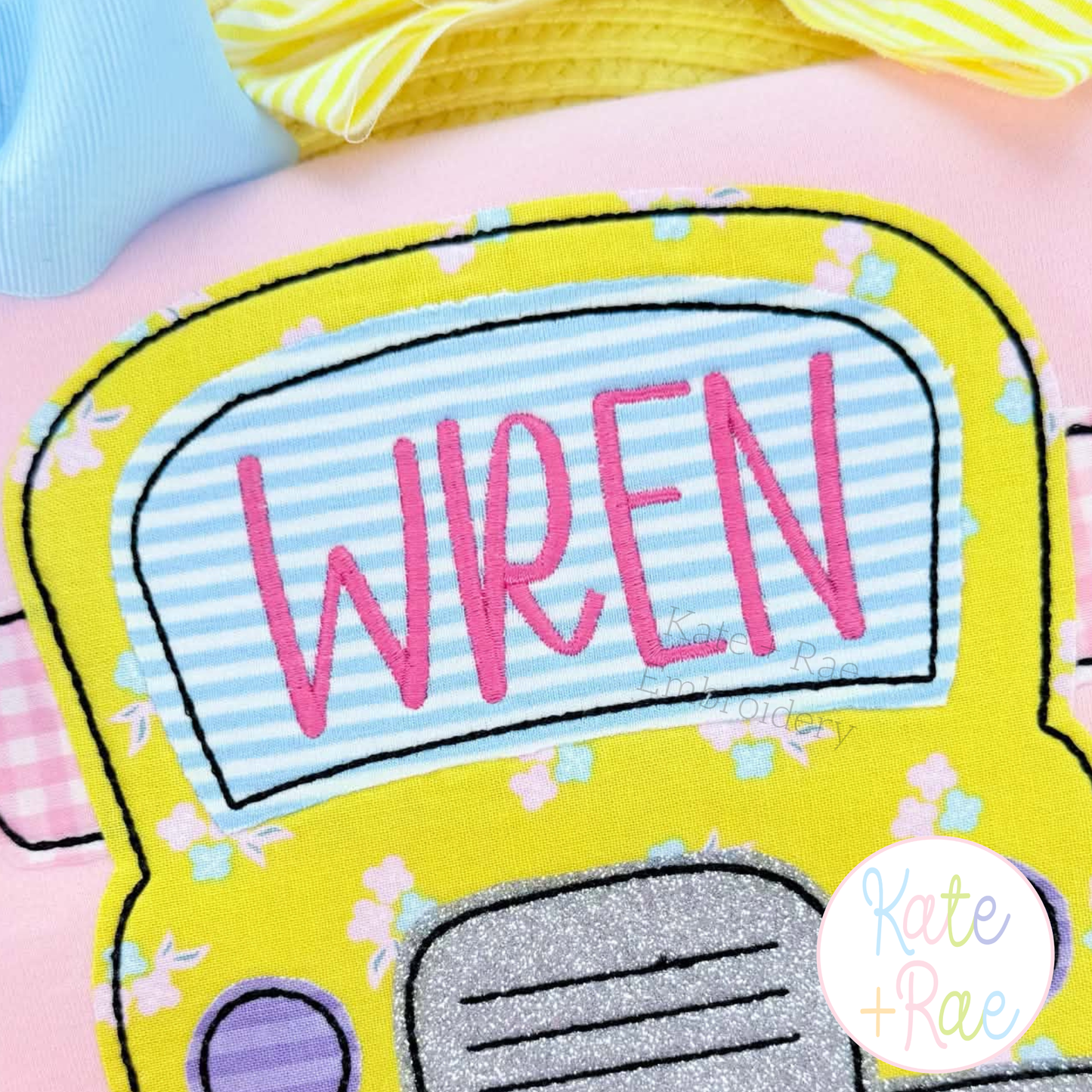 Hey Girl Handwritten Satin Stitch Embroidery Font