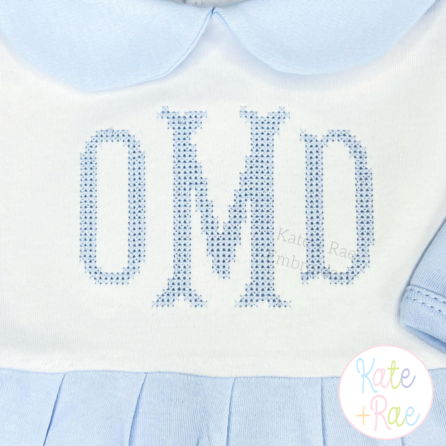 Fishtail Cross Stitch Machine Embroidery Font