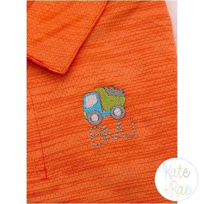 Dump Truck Mini Fill Stitch Embroidery Design