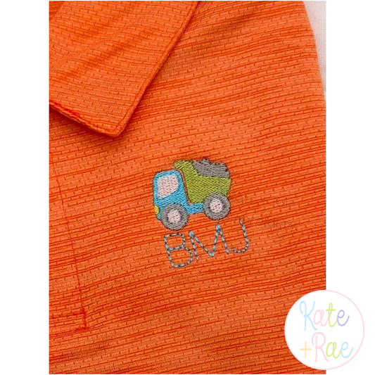 Dump Truck Mini Fill Stitch Embroidery Design