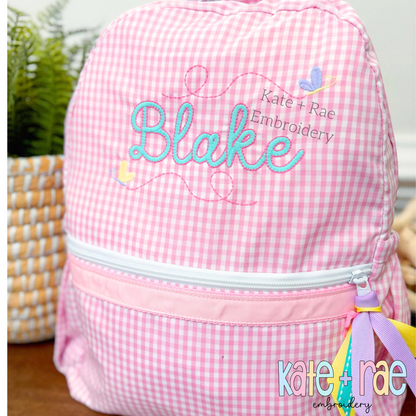 Delilah Outline Satin Stitch Embroidery Font