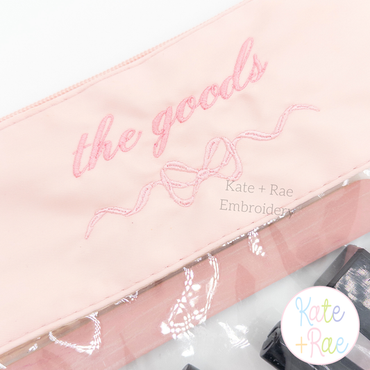 Heirloom Long Tail Bow Satin Stitch Embroidery Design