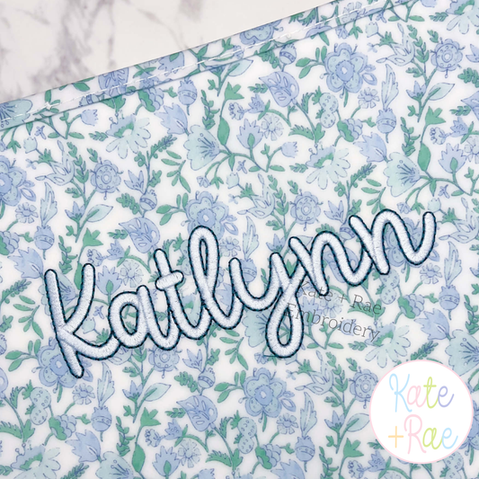 Hello Outline Satin Stitch Embroidery Font