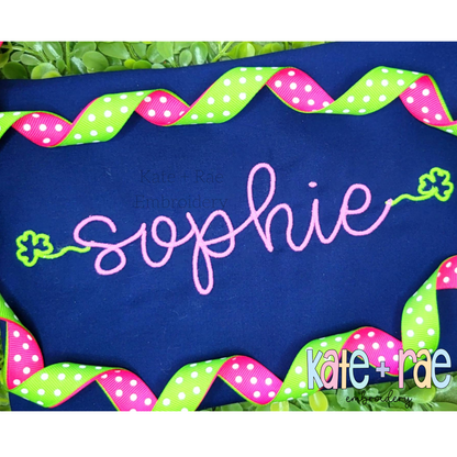 Shamrock Font Add On Embroidery Design